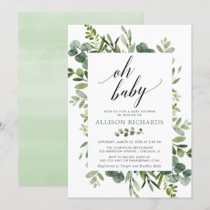Invitación Oh nena, una ducha de bebé neutra de género