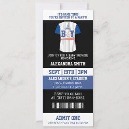 Invitación Oh Niño Jersey de Béisbol Entrada para una Fiesta