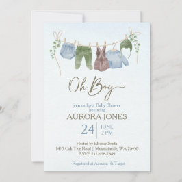 Invitación Oh niño ropa de bebé