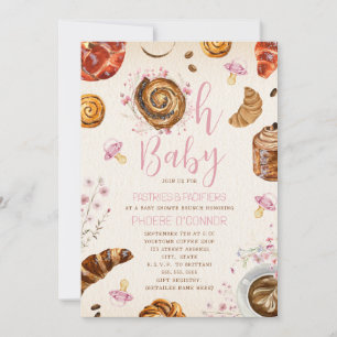 Invitación Oh Pasteles Bebés + Pacificadores Chica Baby Showe