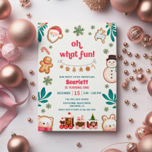 Oh Qué Diversión Cumpleaños de Invierno Navidad Ga