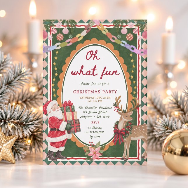Invitación Oh Qué Diversión Fiesta de Navidad  (Subido por el creador)