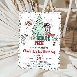 Invitación Oh Qué Diversión Los Navidades De Vaqueros Occiden