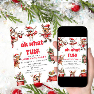 Invitación Oh Qué Diversión, Qué Gracioso Rato De Navidades R