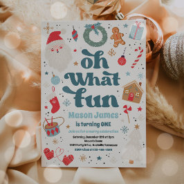 Invitación Oh Qué Divertida Fiesta De Cumpleaños De Los Navid