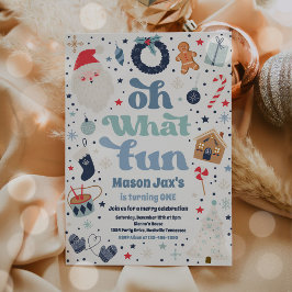 Invitación Oh Qué Divertida Fiesta De Cumpleaños De Los Navid