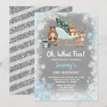 Oh Qué Divertido Animal De Woodland Snowflakes Sle