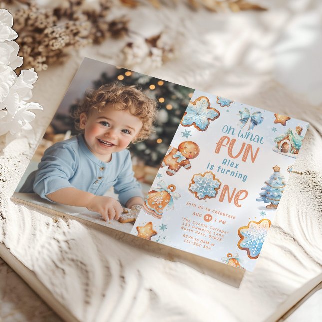 Invitación Oh qué divertido Boy Little cookie primera foto de (Subido por el creador)