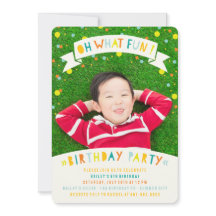 Oh Qué Divertido Confetti Dot Boy Fiesta de Cumple