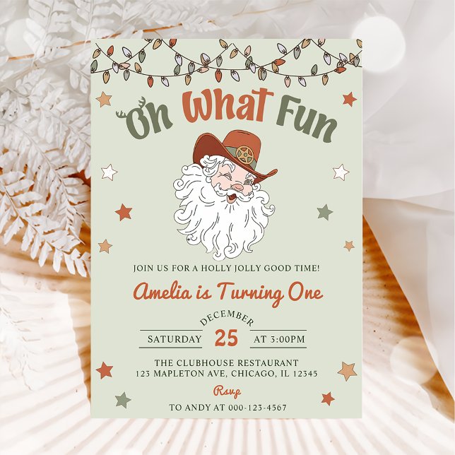 Invitación Oh Qué Divertido Cumpleaños De Los Navidades De Sa (Subido por el creador)