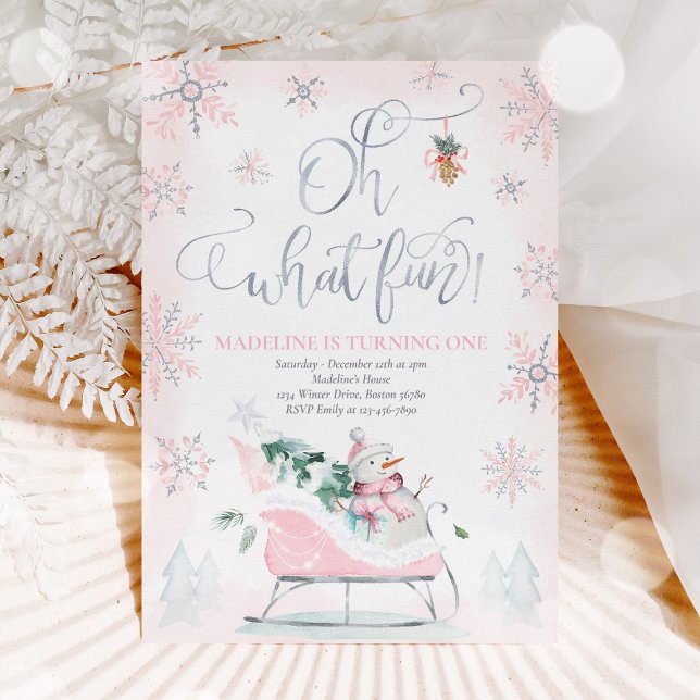 Invitación Oh Qué Divertido Día de Aniversario del Invierno R (Subido por el creador)