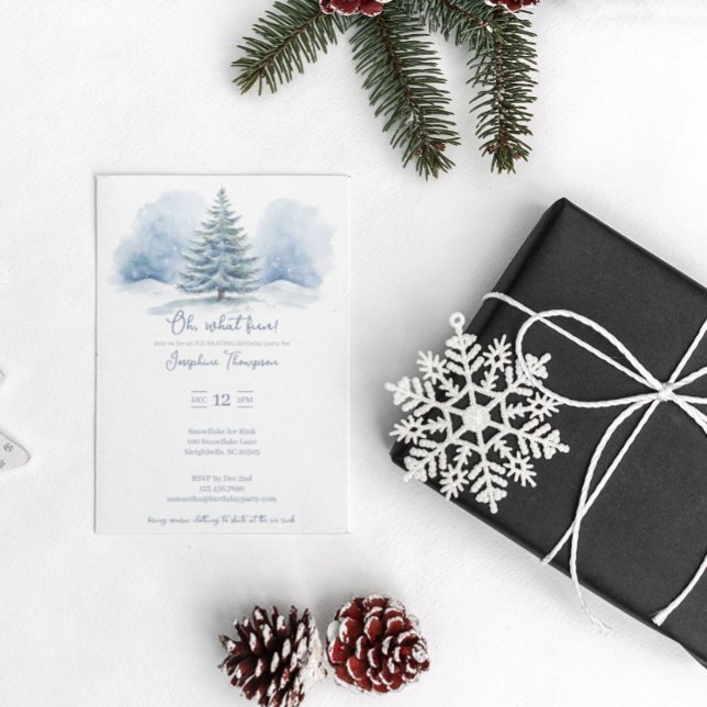 Invitación Oh, qué divertido fiesta de cumpleaños de invierno (Subido por el creador)