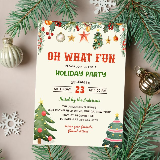 Invitación Oh Qué Divertido Fiesta de Navidades de Holiday Ho (Subido por el creador)