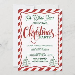 Invitación Oh Qué Divertido Fiesta De Navidades Whimsical