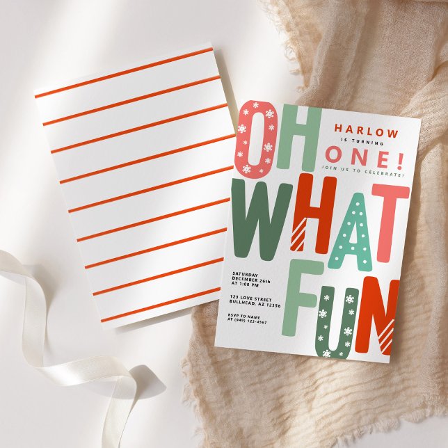 Invitación Oh Qué Divertido Retro Navidades Coloridos Primer  (Subido por el creador)