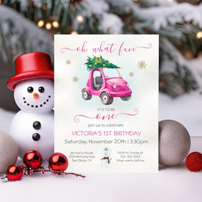 Invitación oh qué divertido ser un navidad de coches de jugue (Subido por el creador)