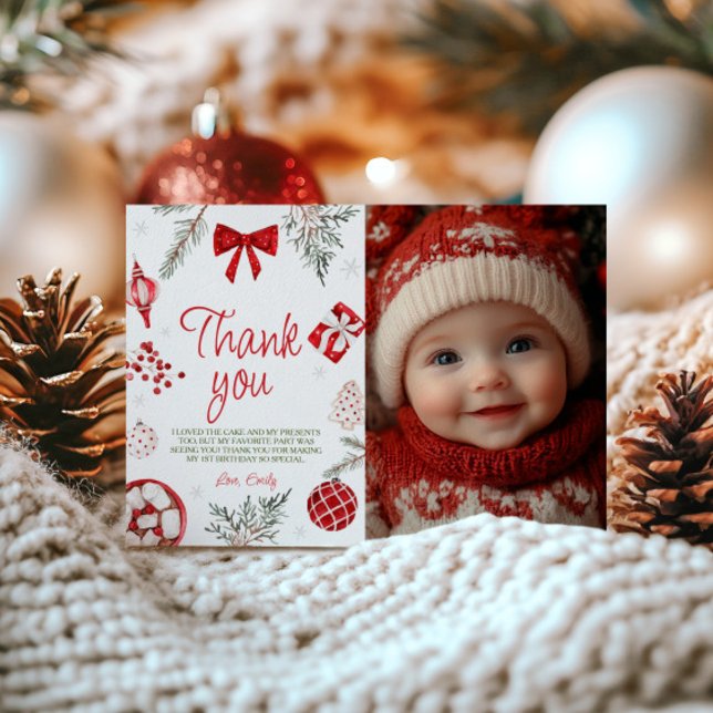 Invitación Oh Qué Divertido Winter Birthday Photo You Card (Subido por el creador)