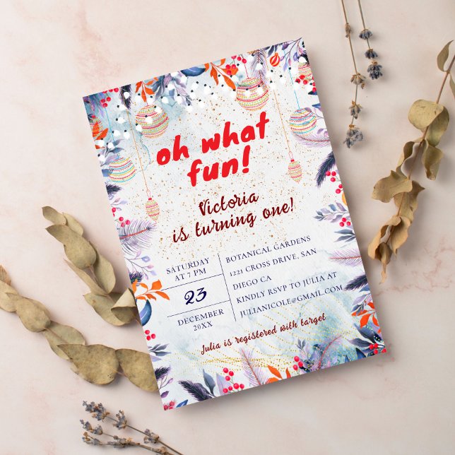 Invitación Oh Qué Divertidos Navidades Ligeros Invierno Sleig (Subido por el creador)