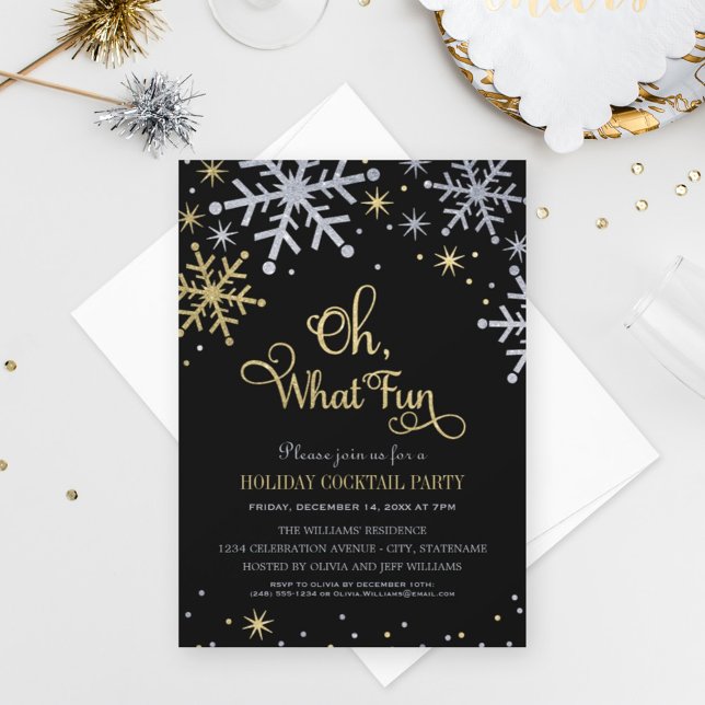 Invitación Oh Qué fiesta de Navidad de los Copos de Nieve de  (Subido por el creador)