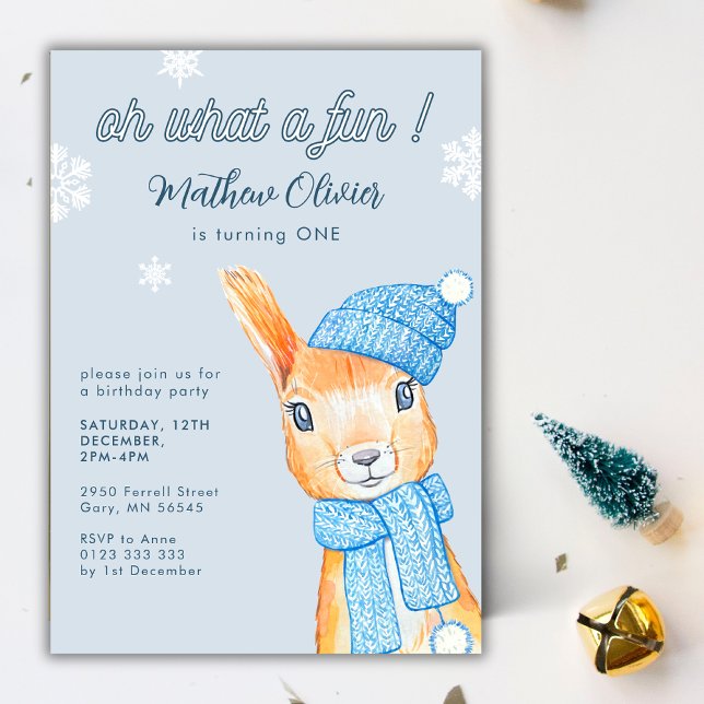 Invitación Oh Qué Invierno Divertido Primer Cumpleaños (Subido por el creador)
