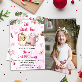 Invitación ¡Oh! Qué Navidades divertidos celebran fiesta de c