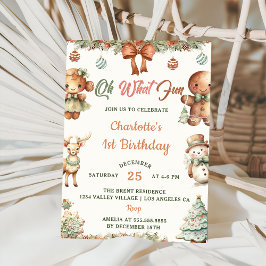 Invitación Oh Qué Navidades divertidos cocinan el primer Fies