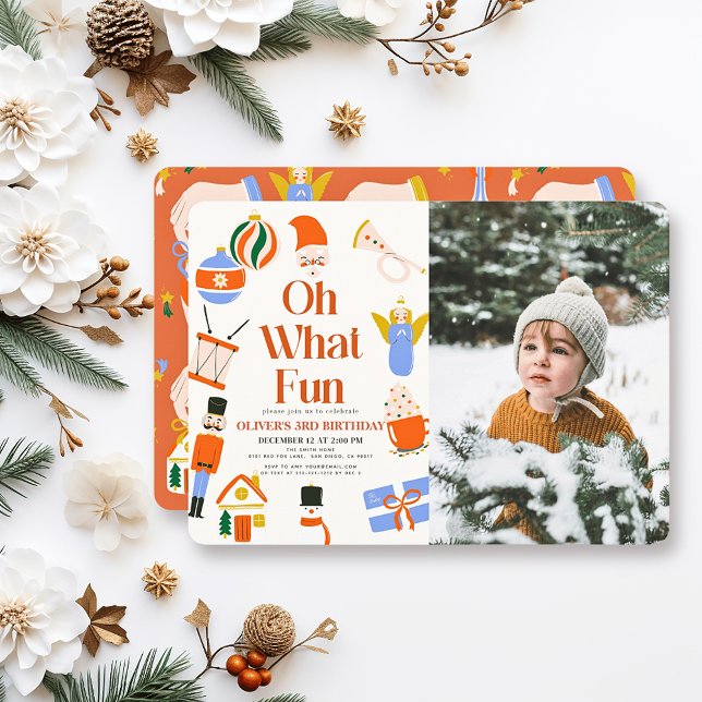 Invitación Oh Qué Navidades divertidos Cumpleaños de los niño (Subido por el creador)