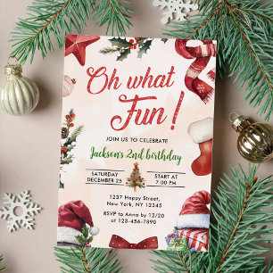 Invitación Oh Qué Navidades Divertidos Fiesta de cumpleaños