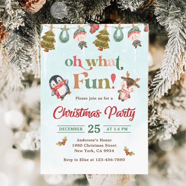 Invitación Oh Qué Navidades divertidos Fiesta de invierno (Subido por el creador)