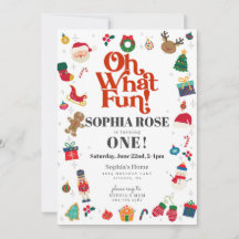 Oh Qué Navidades Divertidos Fiesta de Primer Cumpl