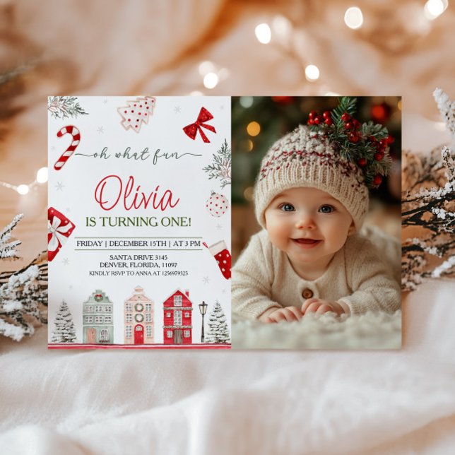 Invitación Oh Qué Navidades Divertidos Foto de cumpleaños (Subido por el creador)