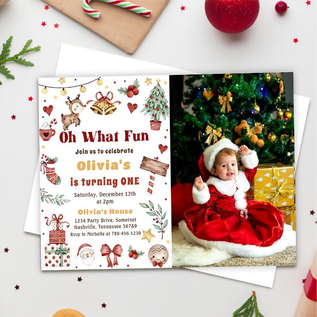 Invitación Oh Qué Navidades divertidos foto de cumpleaños de  (Subido por el creador)