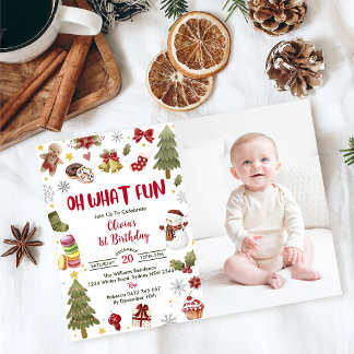 Invitación Oh Qué Navidades Divertidos Fotos de la fiesta de