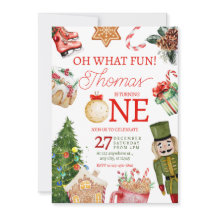 Oh Qué Navidades Divertidos Invierno Primer Cumple