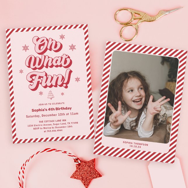 Invitación Oh Qué Navidades Divertidos Niños Fiesta de Cumple (Subido por el creador)