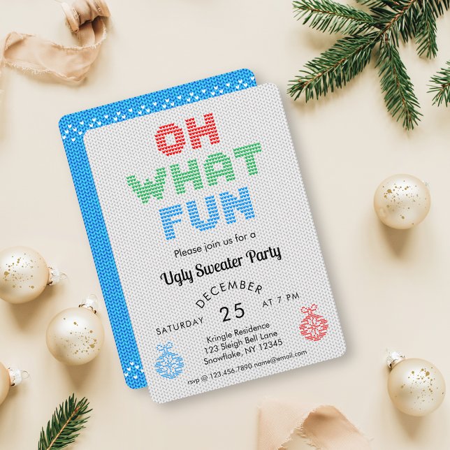 Invitación Oh Qué Navidades feas Fiesta suéter (Subido por el creador)