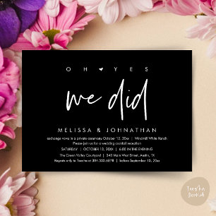 Invitación Oh sí lo hicimos, baile de la cena de la recepción