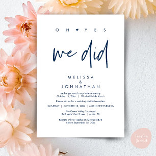 Invitación Oh sí lo hicimos, baile de la cena de la recepción