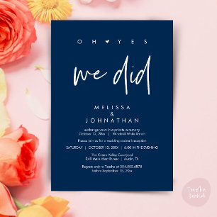 Invitación Oh sí lo hicimos, baile de la cena de la recepción