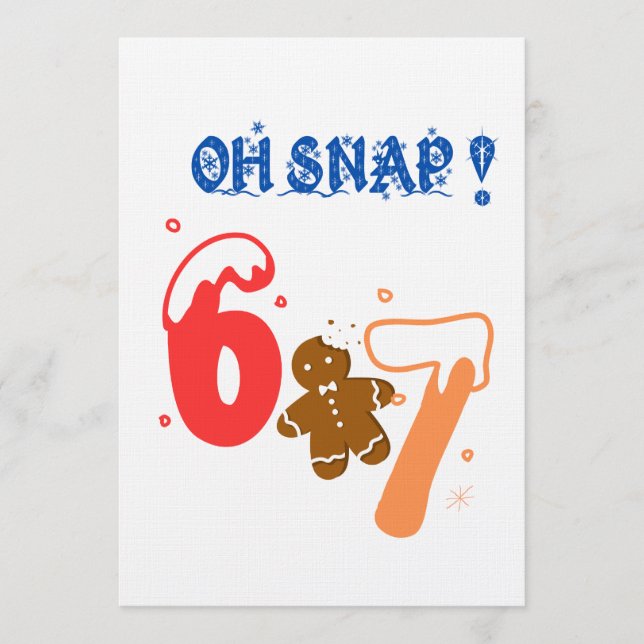 Invitación Oh Snap Gingerbread 67 (Anverso)