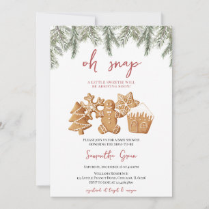 Invitación Oh Snap Gingerbread Baby Shower