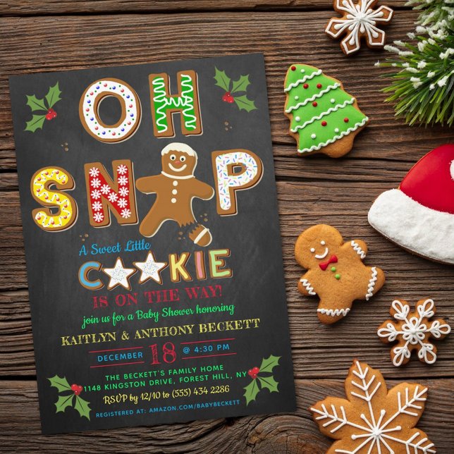 Invitación ¡Oh Snap! Gingerbread Cookie Baby Shower (Subido por el creador)