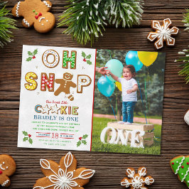 Invitación ¡Oh Snap! Gingerbread Cookie Cualquier Edad Foto D