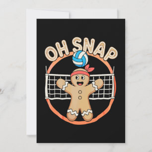 Invitación Oh Snap Hombre de Jengibre Navidad Voleibol Xmas