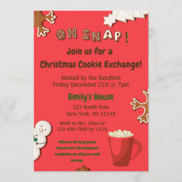 Invitación ¡Oh Snap!Invitación a Intercambio de cookies de Na