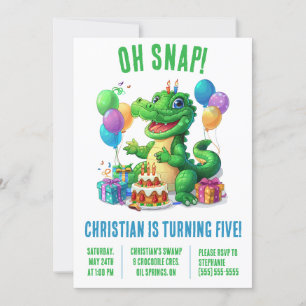Invitación ¡Oh Snap! Partido de Cumpleaños del Liligador de l