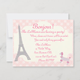 Invitación Oh temático parisiense del La del la invita