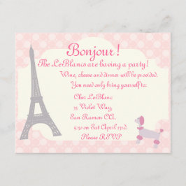 Invitación Oh temático parisiense del La del la invita