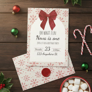 Invitación oh what fun! first birthday invitation