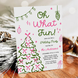 Invitación Oh What Fun Hand Drawn Christmas Holiday Party